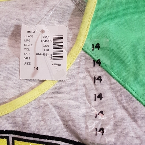 Justice girls size 14 Swim designed shirt - Picture 5 of 5